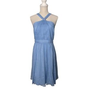 J. Crew Light Blue Halter Prom Dress